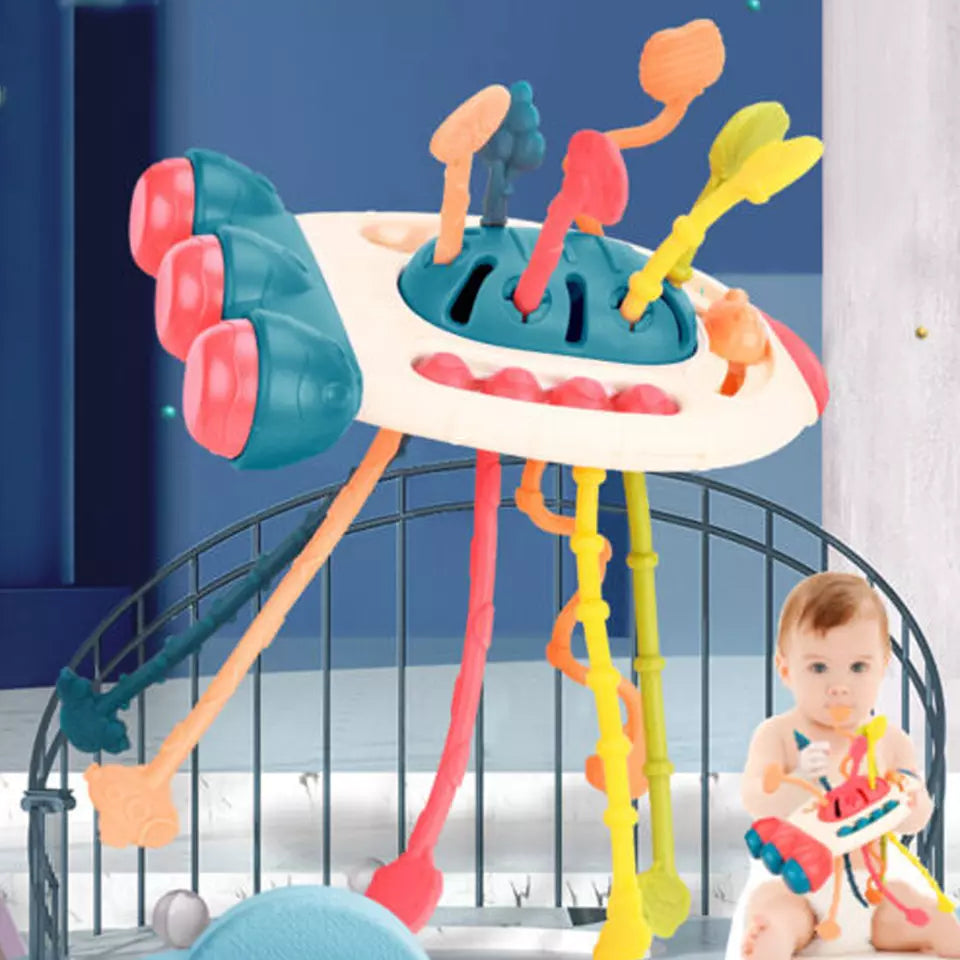 Baby Pull String Sensory Finger Rocket Toy