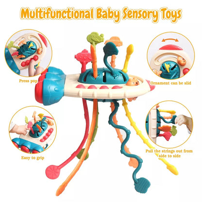 Baby Pull String Sensory Finger Rocket Toy