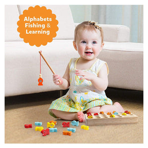 Magnetic Alphabet Letter Wooden Fishing Game - HelloKidology