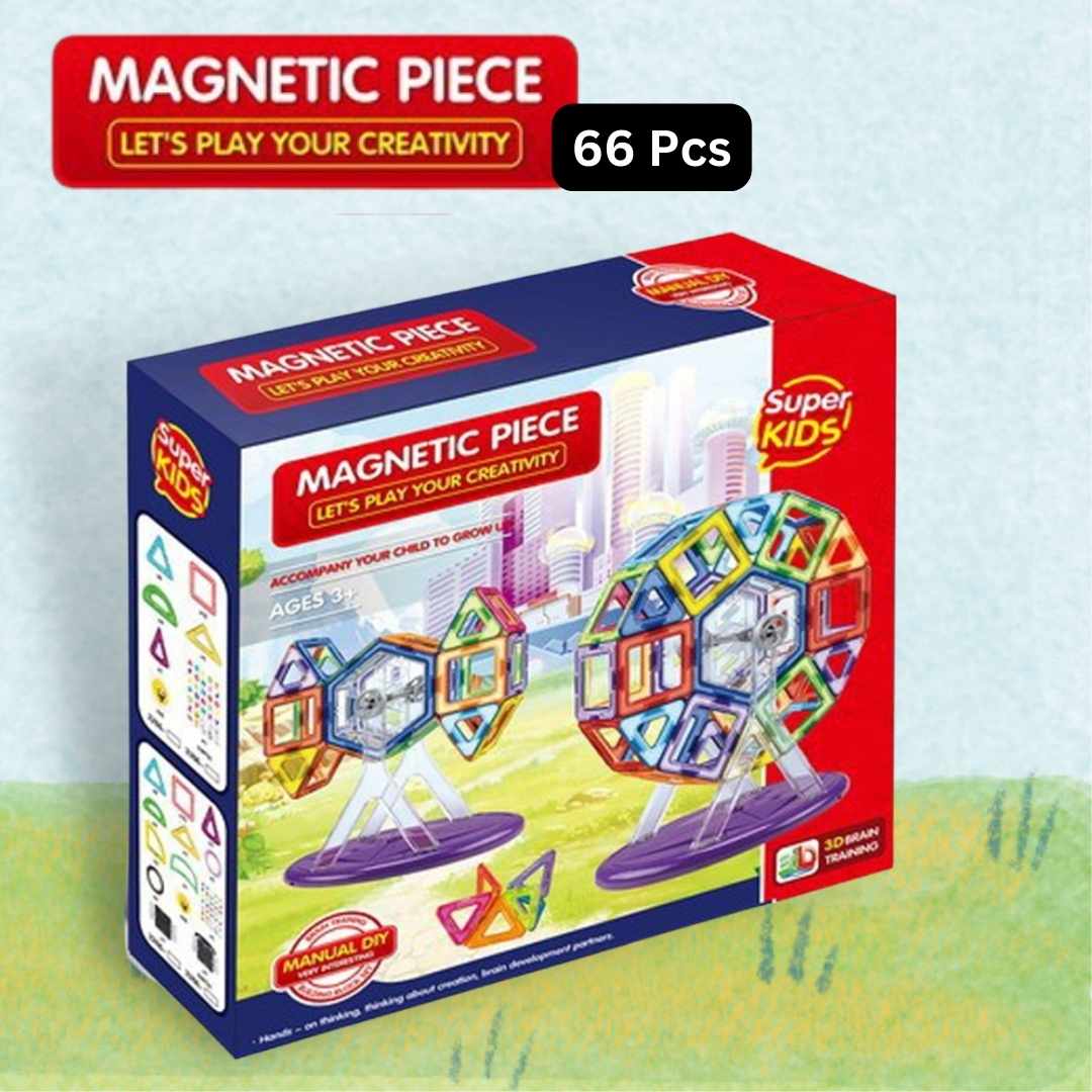 Magnetic Chip Building Block Set (66 Pcs)