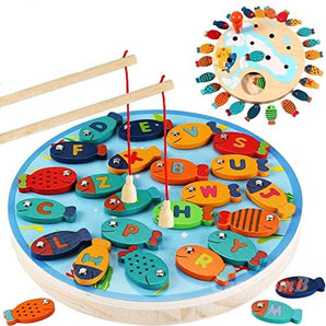Wooden Circular Fishing Game - HelloKidology