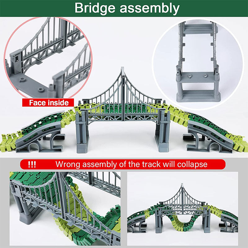 Dinosaur Electric Flexible Rail Track Toy 142 Piece Set